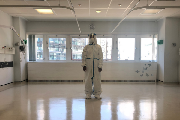 Person wearing PPE