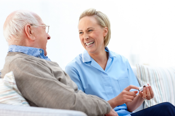 Nurse with old man