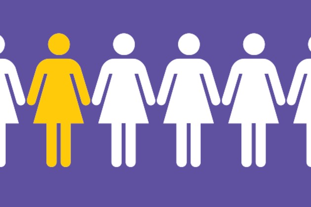 Abstract image of women holding hands