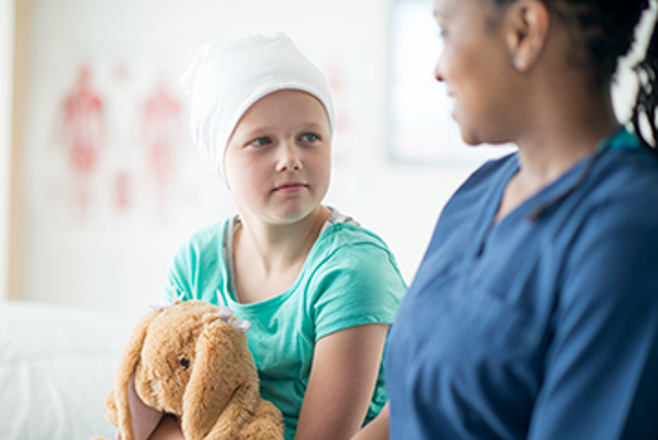 Nurse with a young patient