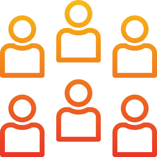 Illustration of six silhouettes