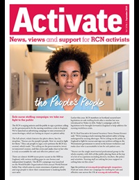 Cover of the September issue of Activate featuring our safe staffing advertising campaign