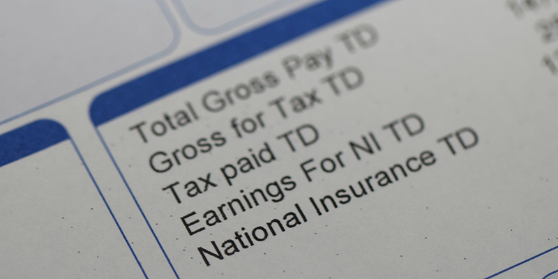 Image of a payslip