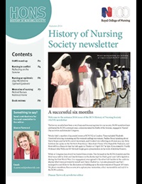 Cover of autumn 2016 issue of HoNS newsletter