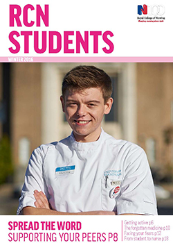 Front cover of winter 2016 issue of RCN Students