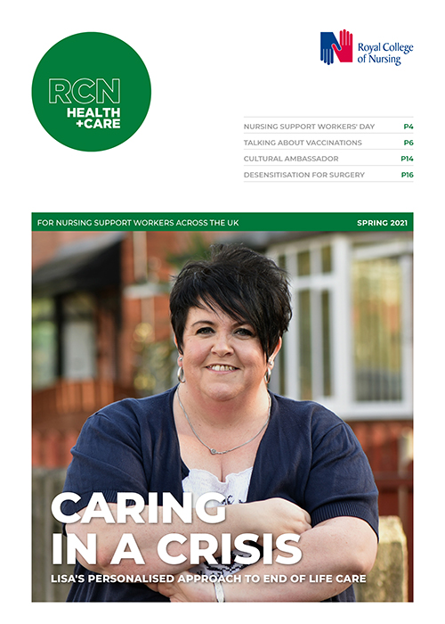 Cover of RCN Health+Care magazine spring 2021