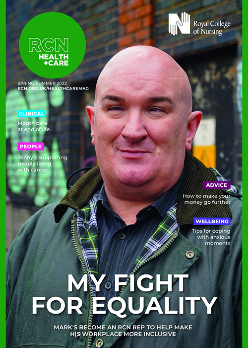 RCN Health+Care magazine cover spring 2022