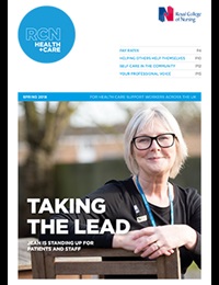 front cover of Health + Care spring 2018
