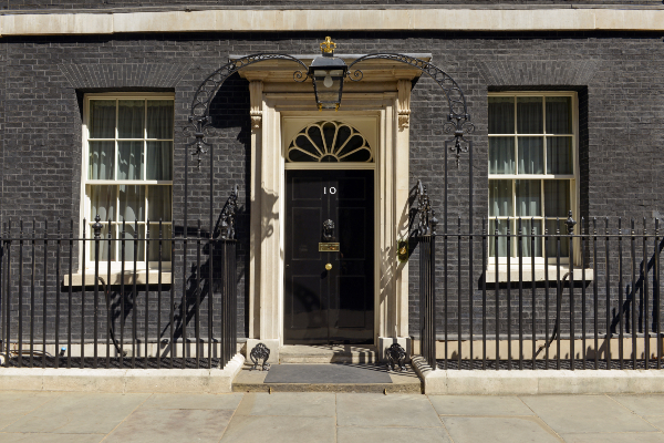 Image of the door of 10 Downing Street