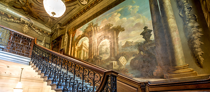 Staircase of the Royal College of Nursing office on Cavendish Square