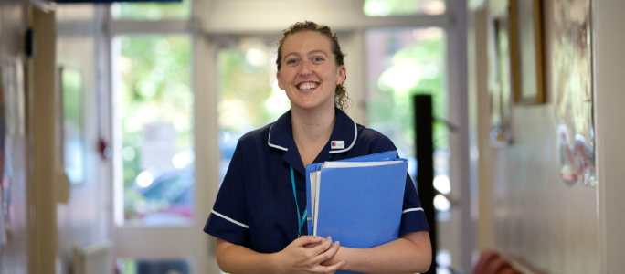 A member of nursing staff at work