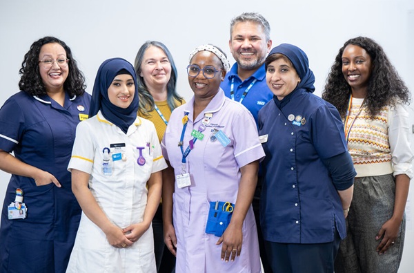 Group of nursing staff smiling