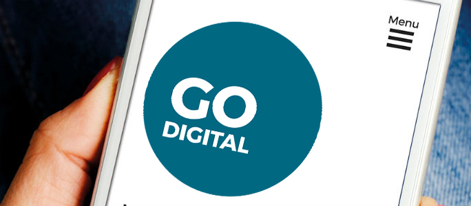 Image of RCN magazines go digital logo on smart phone
