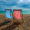 deckchairs on beach