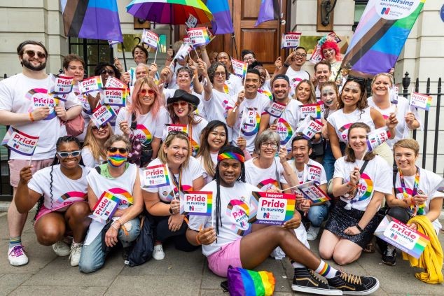 Image showing group of members celebrating Pride in London in July 2022