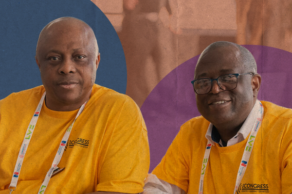 Two RCN members at the nursing support workers reception