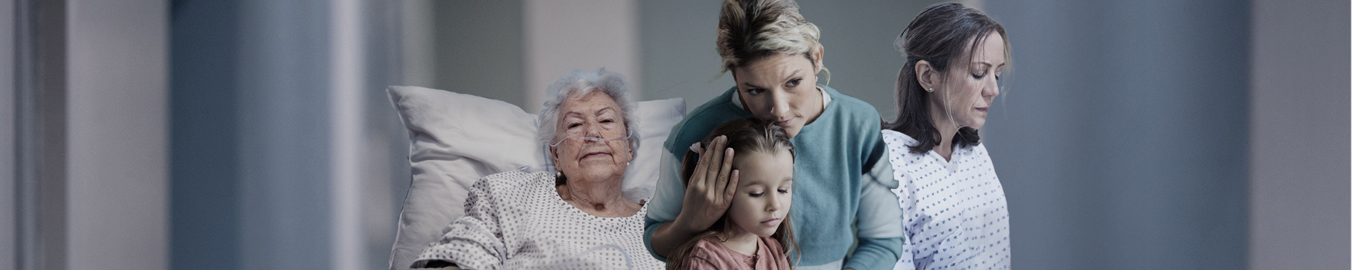 Patients standing next to one another