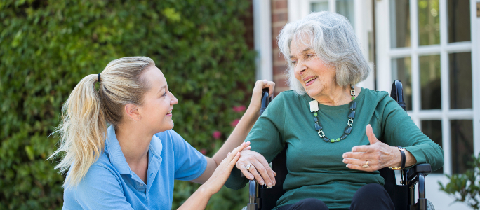 Nurse with patient