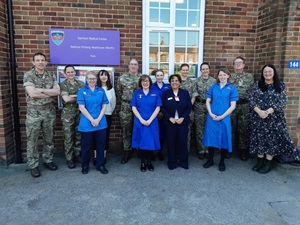 RCN Chief Executive and General Secretary Nicola Ranger photographed with Ministry of Defence and Defence Primary Healthcare staff in York