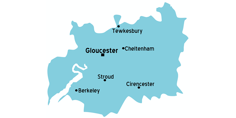 Gloucestershire map