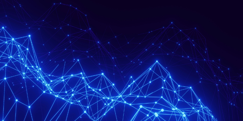 Abstract image of lights on a blue background