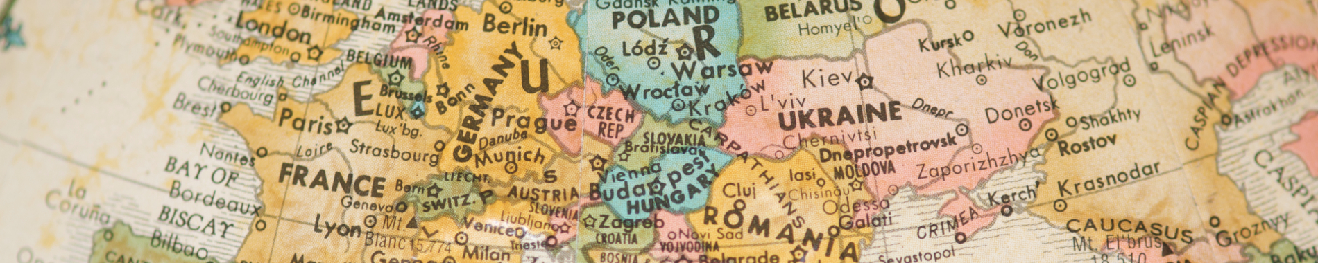 Map of countries across Europe