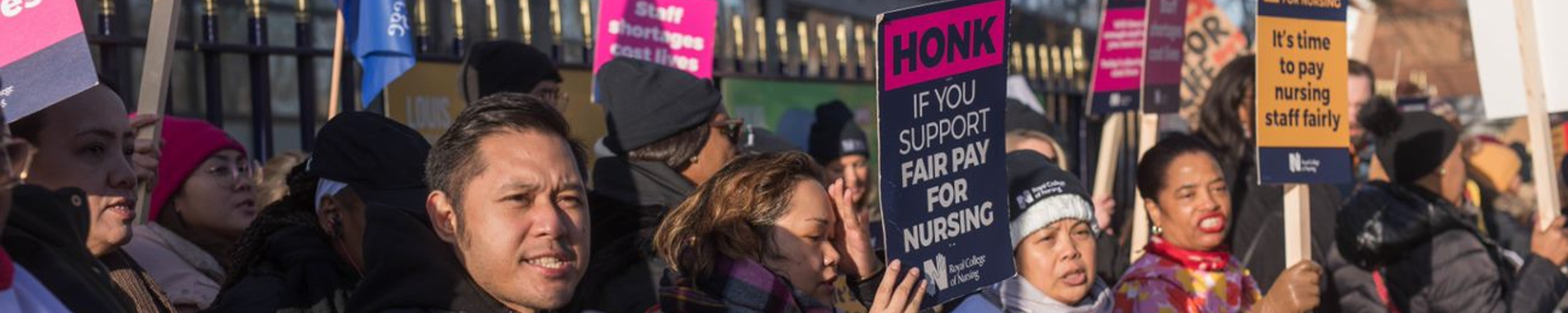 Nurses on picket line