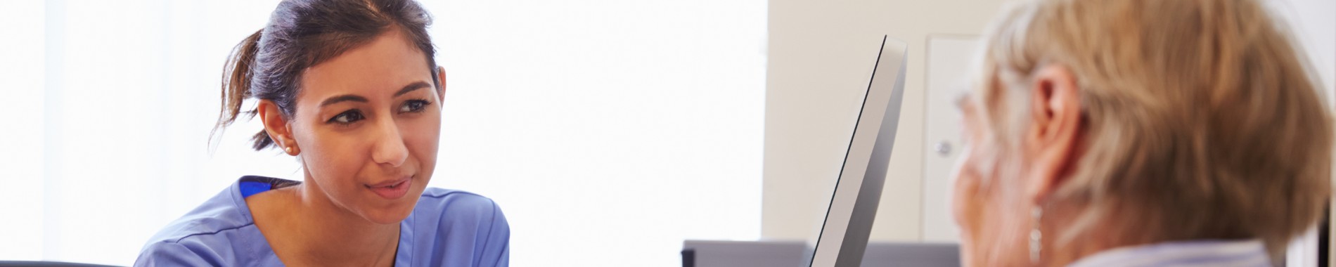 GP nurse and patient consultation GP nurse and patient consultation