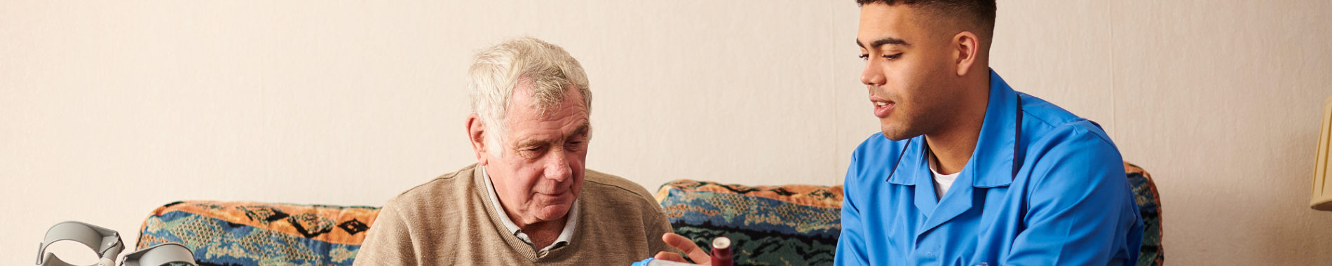 Community nurse with older patient Community nurse with older patient