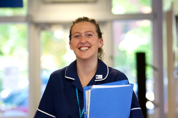 A smiling nurse
