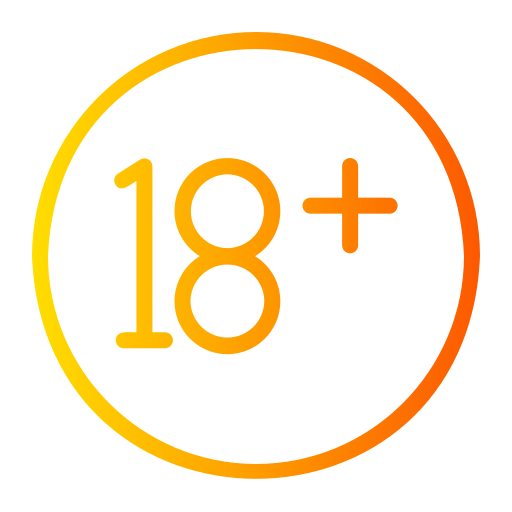 con of the number 18 with a plus sign inside a circle, indicating age of eligibility is 18 or older.