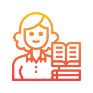 Illustration of a woman reading a book