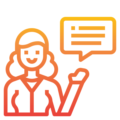 Illustration of a woman speaking