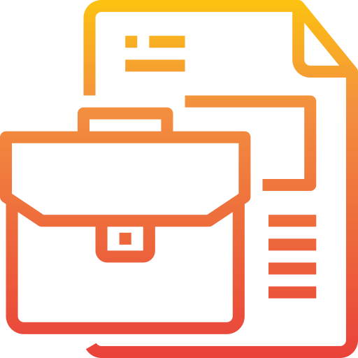 A briefcase and piece of paper