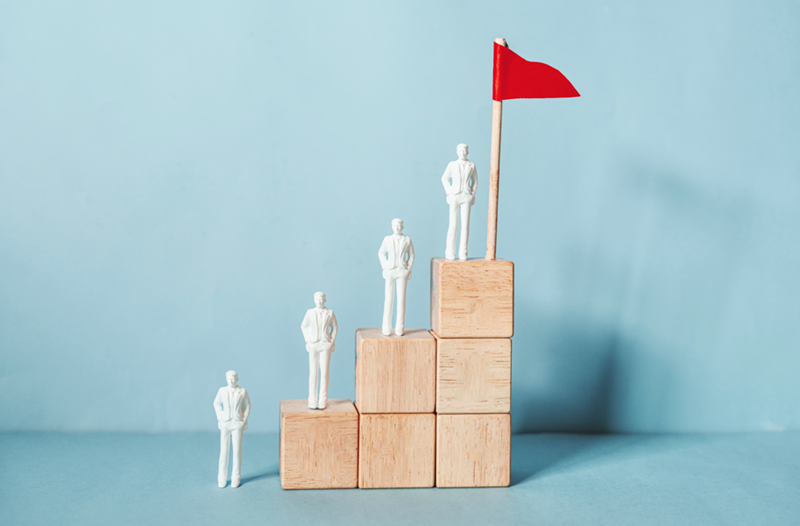 Image of rising building blocks