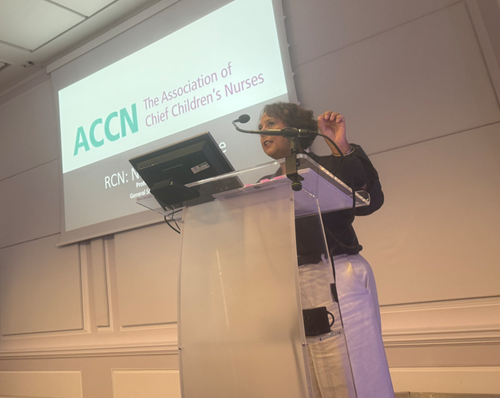 Nicola Ranger talking at a conference