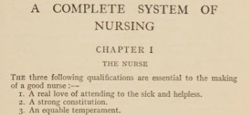 Image from a historic nursing book