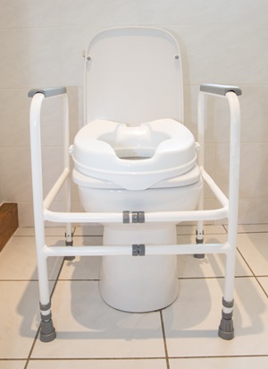 Raised toilet seat