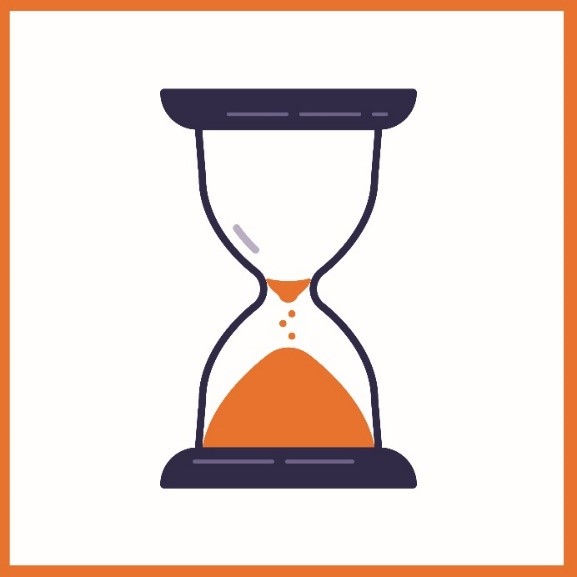 Graphic of hourglass