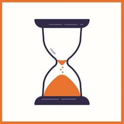Graphic of hourglass