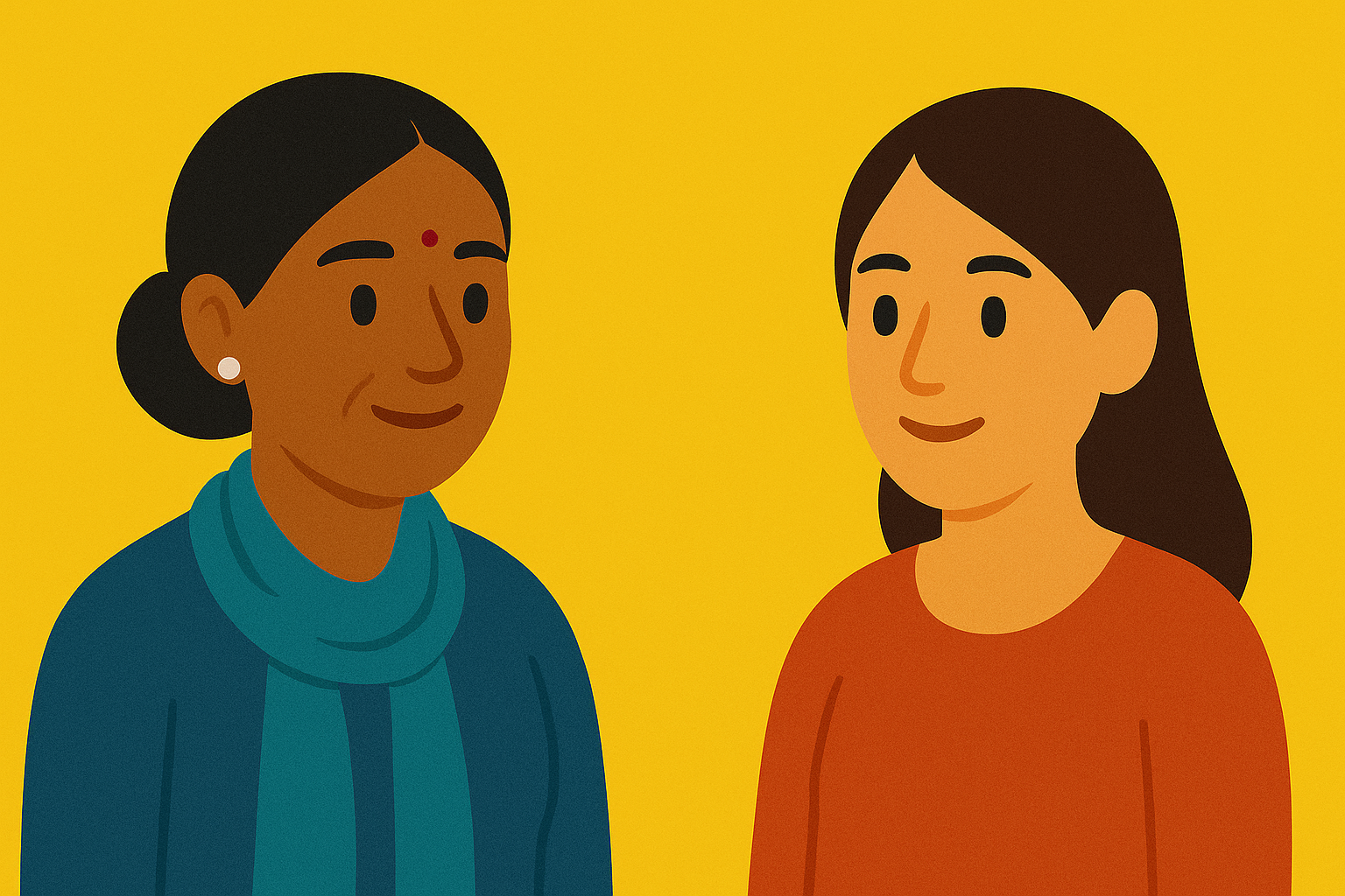 Infographic of two women smiling