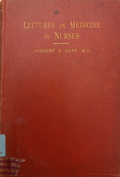 Front cover of an old nursing textbook