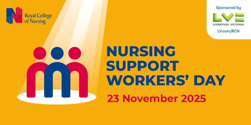 Graphic promoting Nursing Support Workers' Day 23 November 2025