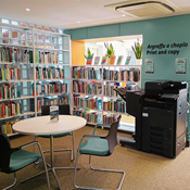 Study spaces in Cardiff library
