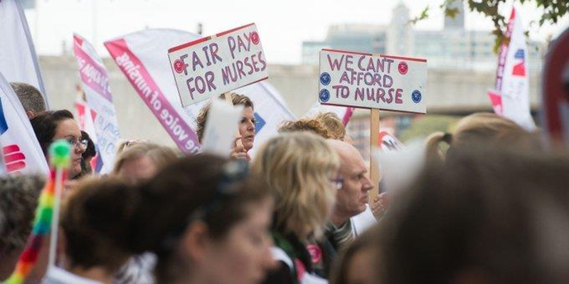Fair Pay for Nursing placard image