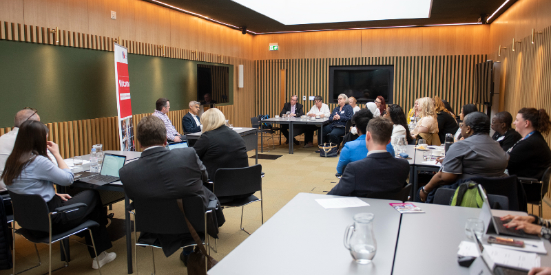 Image of people in attendance at roundtable with London Mayor 