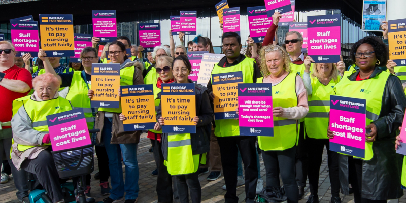 RCN Members protest at Tory party conference 2022