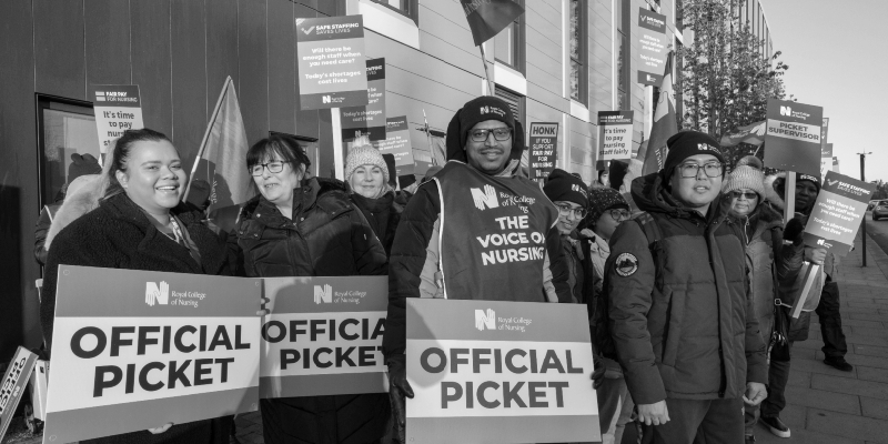 RCN picket line December 2022