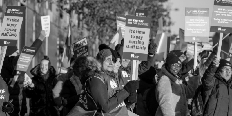 Picket line at Royal Liverpool Hospital