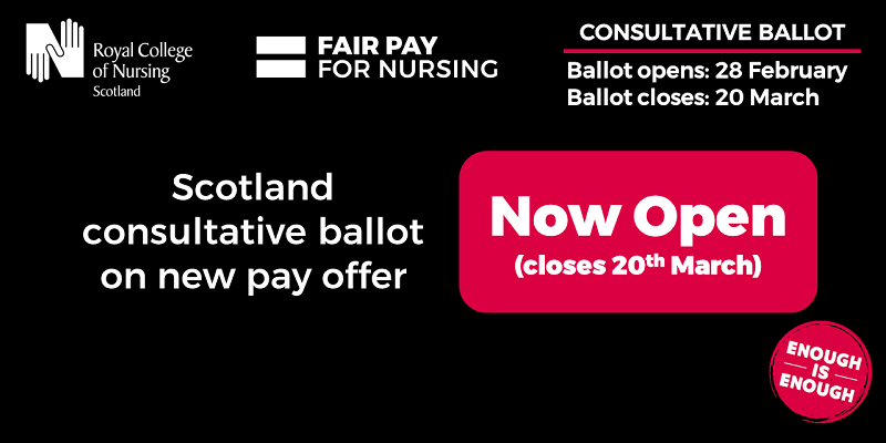 Graphic for opening of new NHS pay offer ballot